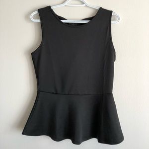 Black Peplum Top